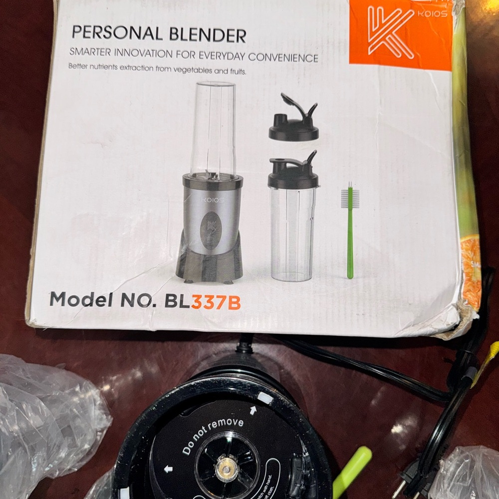 KOIO Personal Blender User Manual with Orange Accent